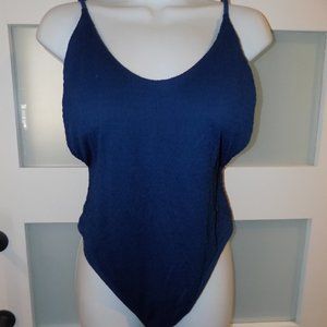 Aerie Blue High Cut One Piece Swimsuit Size M Women's NWOT